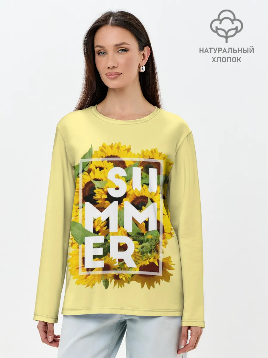 Лонгслив женский. Хлопок / Лето