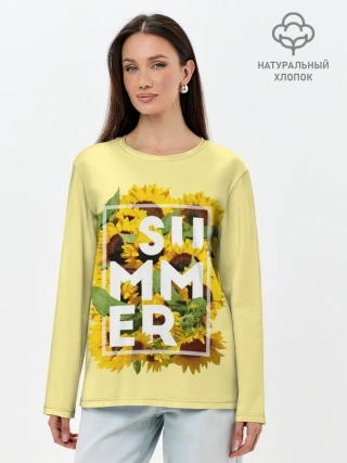 Лонгслив женский. Хлопок / Лето