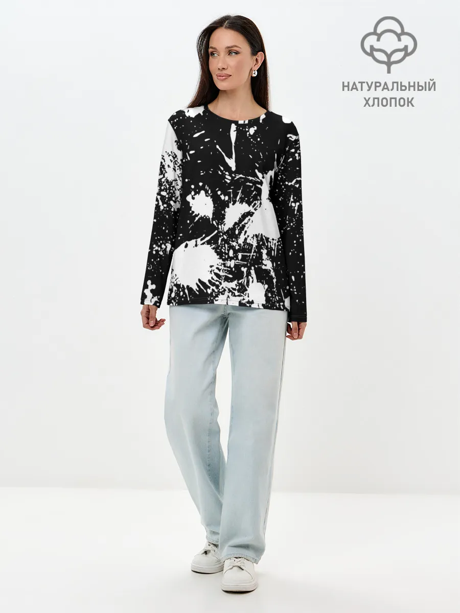 Лонгслив женский. Хлопок / ABSTRACT