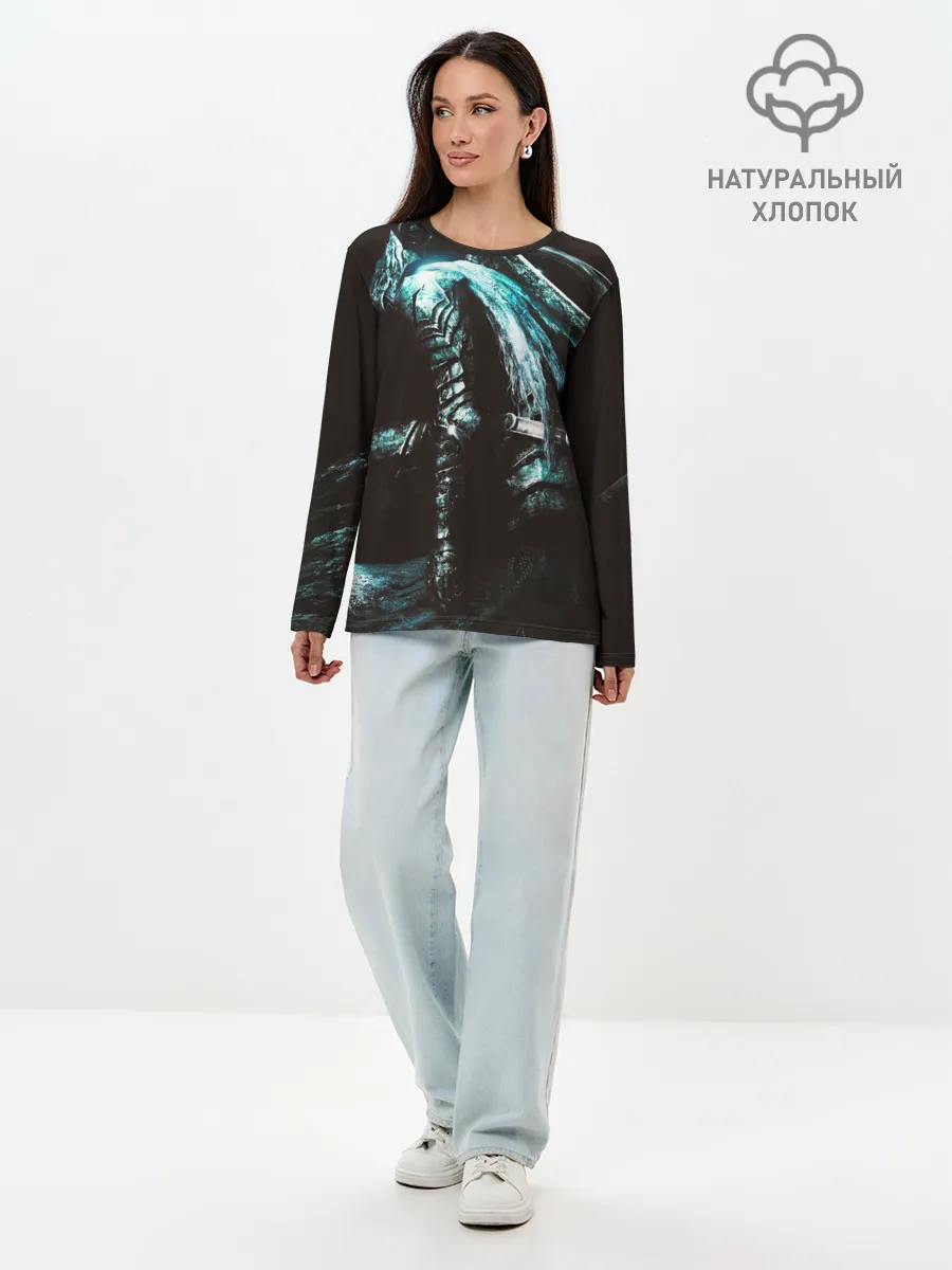 Лонгслив женский. Хлопок / Dark Souls 3 Artorias art