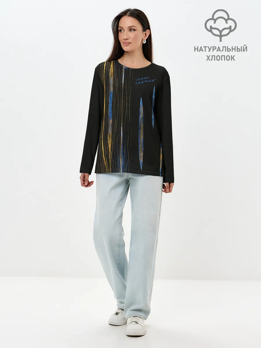 Лонгслив женский. Хлопок / Cells at Work. Inner Cosmos