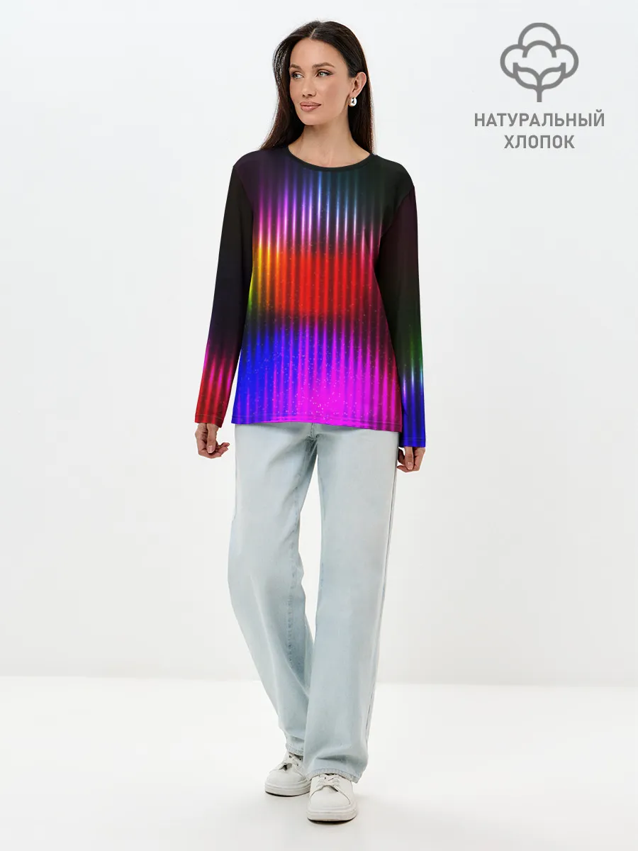 Лонгслив женский. Хлопок / WAVES COLOR