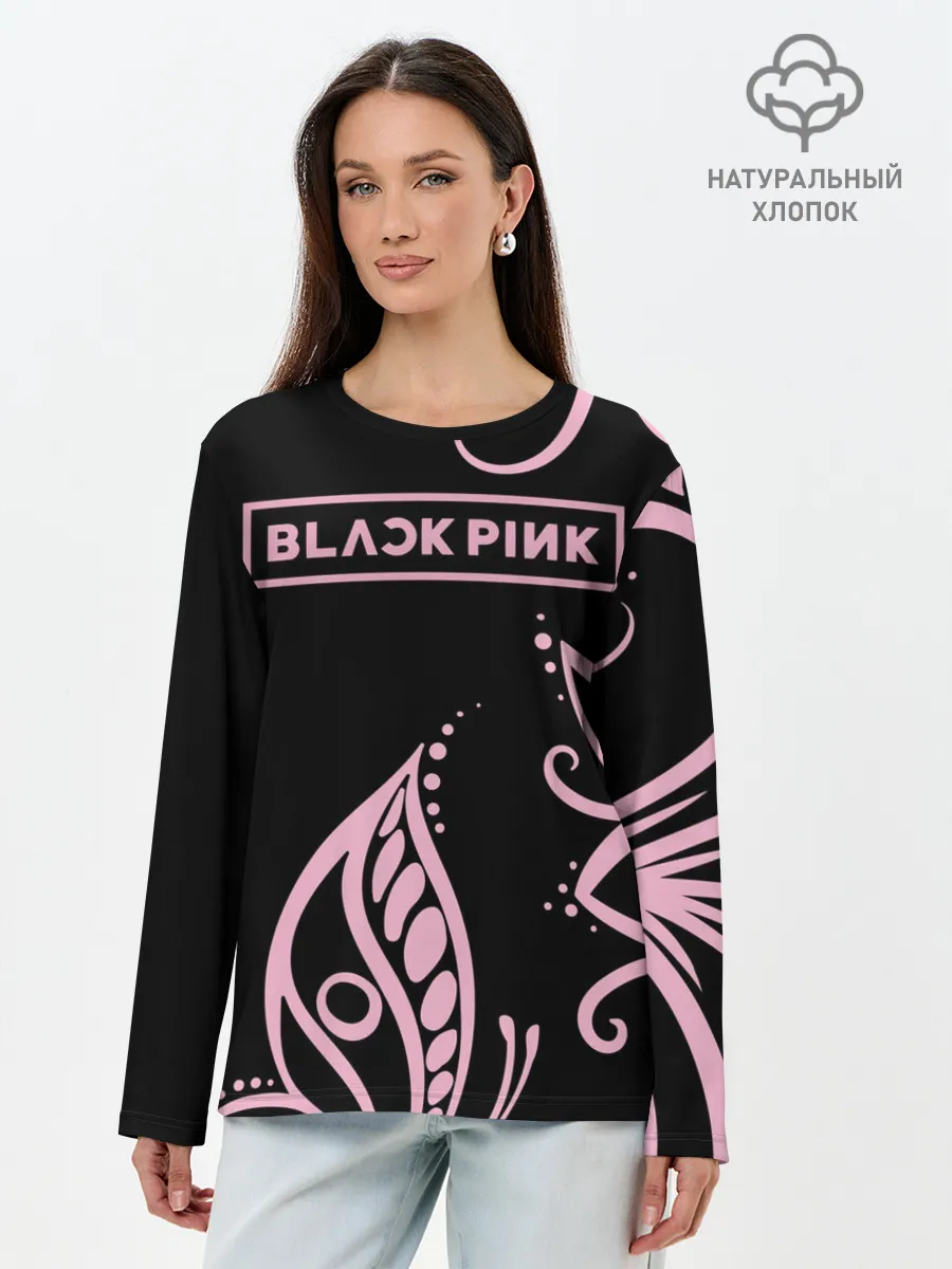 Лонгслив женский. Хлопок / BlackPink