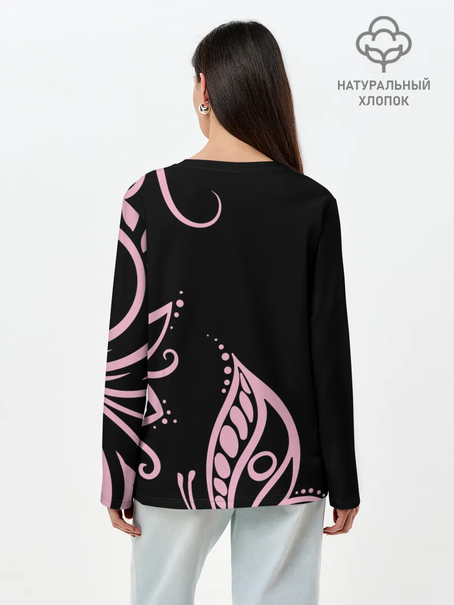 Лонгслив женский. Хлопок / BlackPink