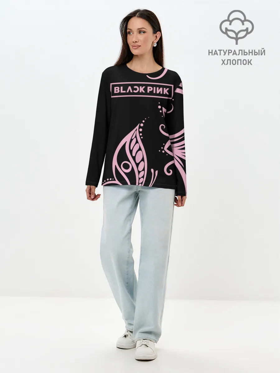 Лонгслив женский. Хлопок / BlackPink