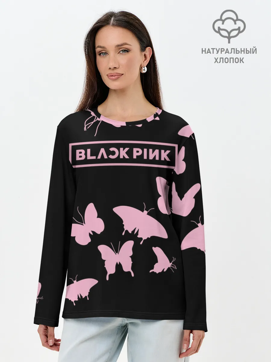 Лонгслив женский. Хлопок / BlackPink