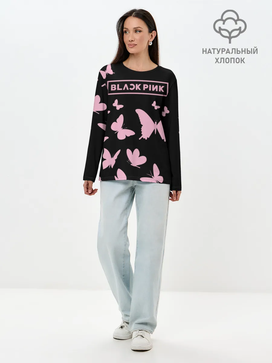 Лонгслив женский. Хлопок / BlackPink