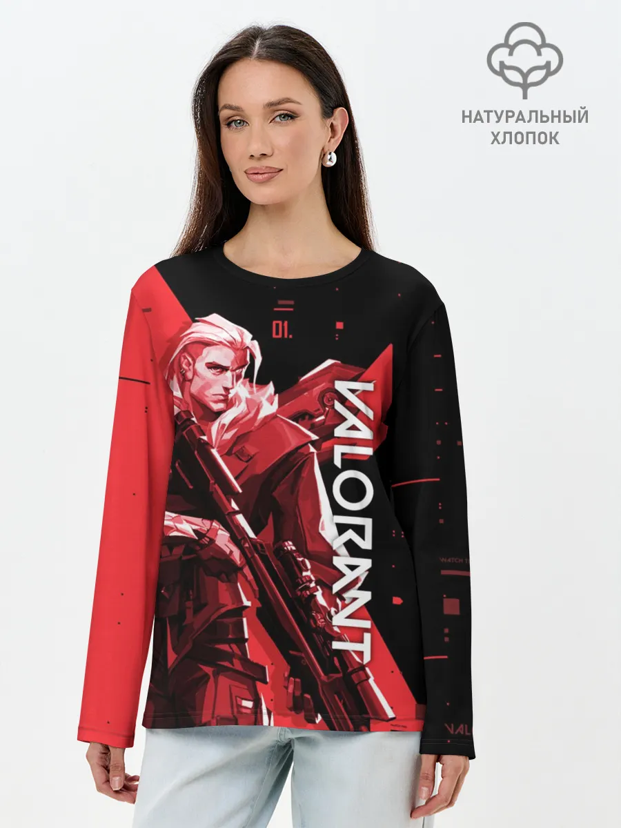 Лонгслив женский. Хлопок / VALORANT