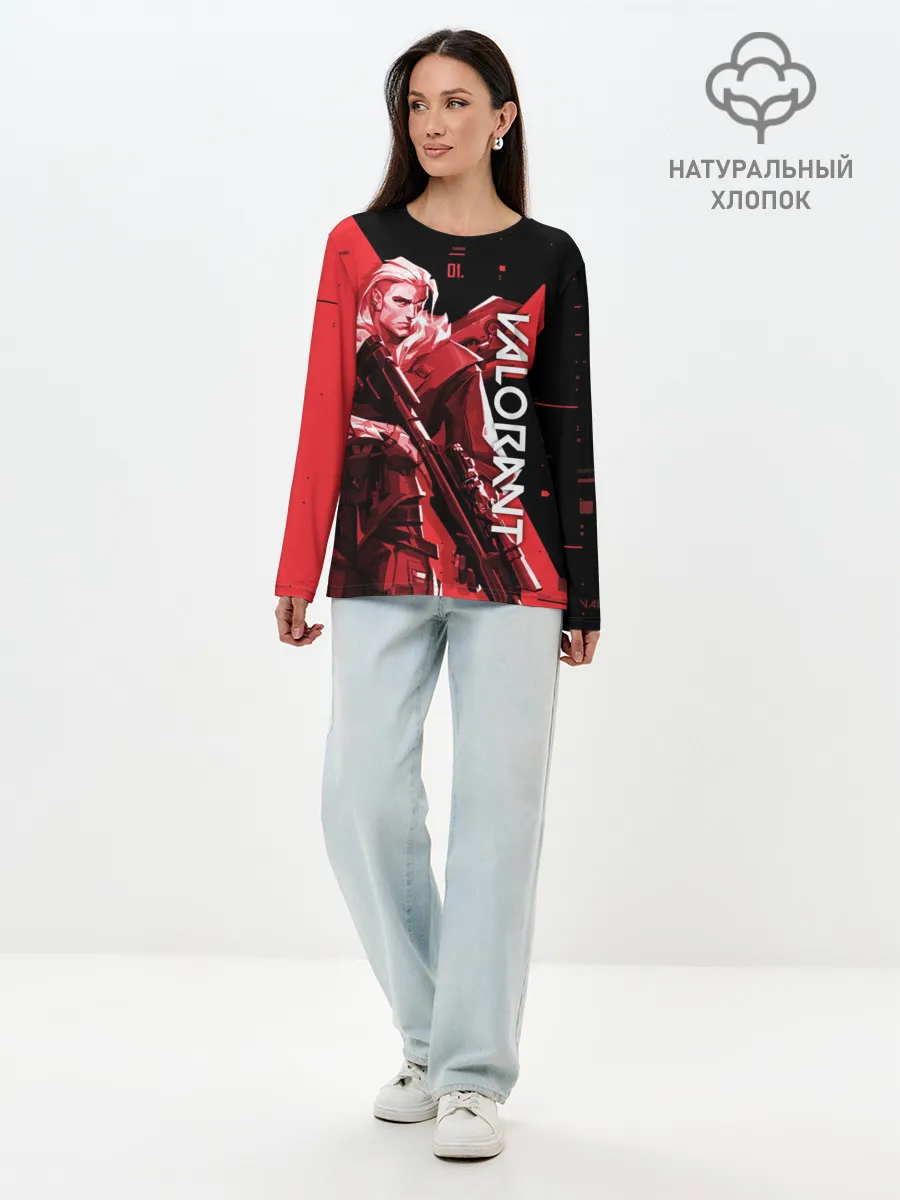Лонгслив женский. Хлопок / VALORANT