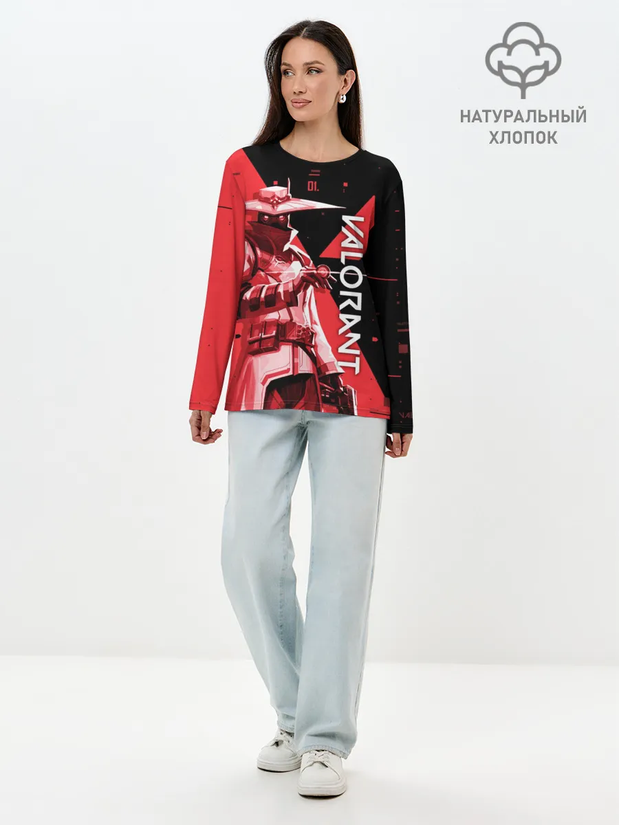 Лонгслив женский. Хлопок / VALORANT