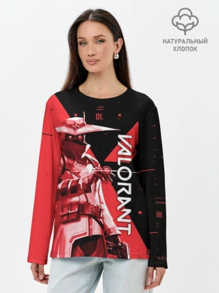 Лонгслив женский. Хлопок / VALORANT