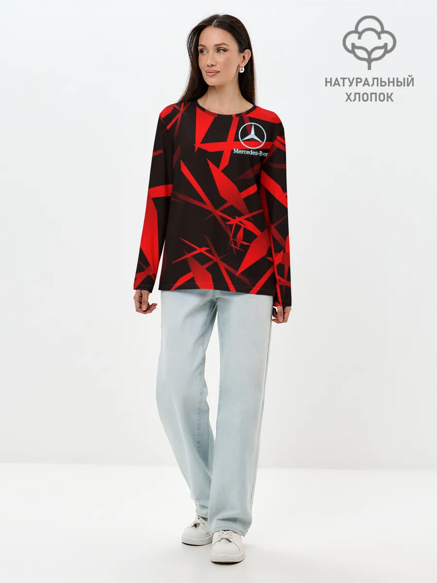 Лонгслив женский. Хлопок / Mercedes-Benz