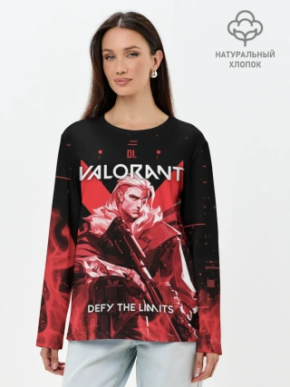 Лонгслив женский. Хлопок / VALORANT SOVA