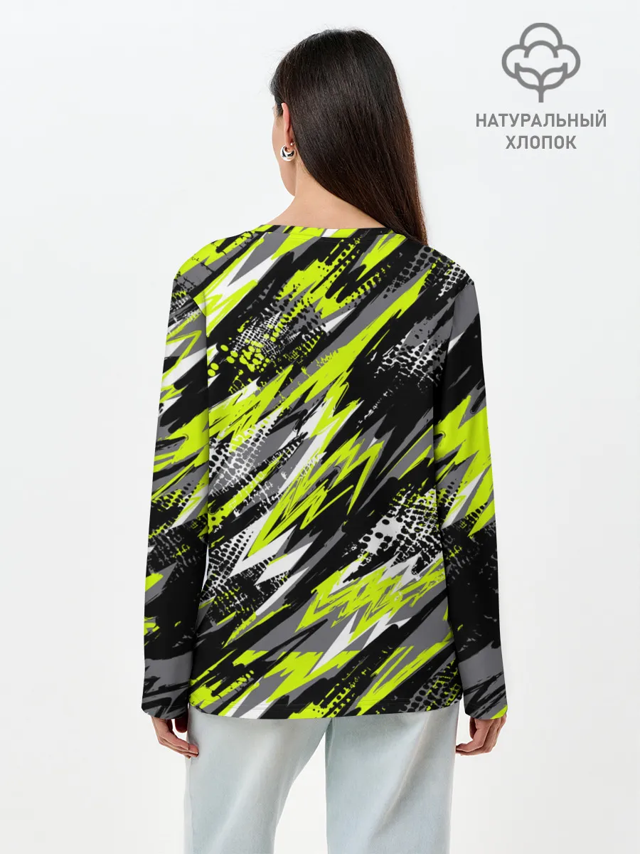 Лонгслив женский. Хлопок / Спортивный стиль