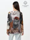 Лонгслив женский. Хлопок / КОТЯТКИ