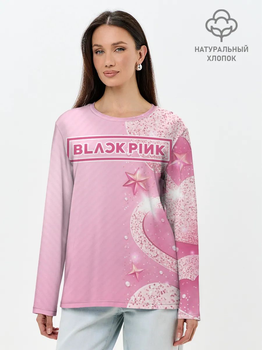 Лонгслив женский. Хлопок / BlackPink