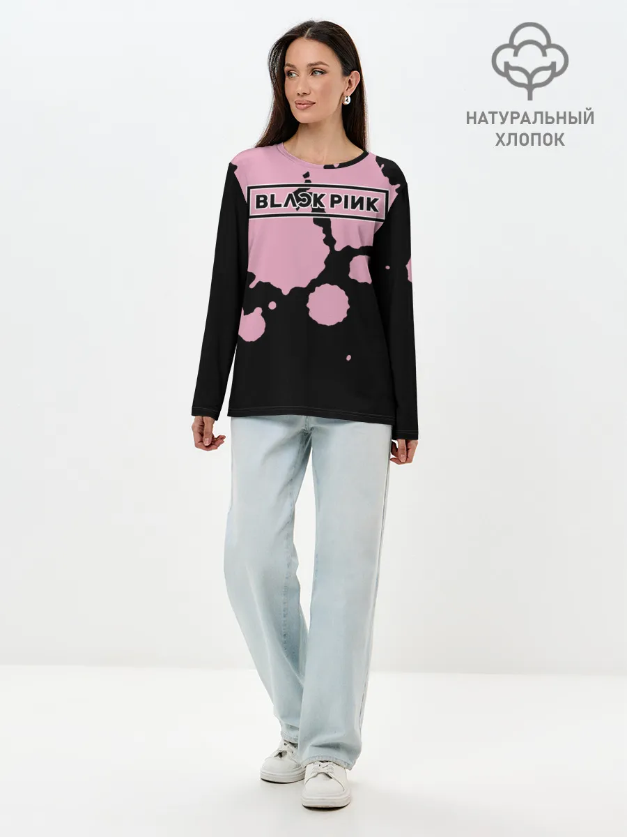 Лонгслив женский. Хлопок / BlackPink