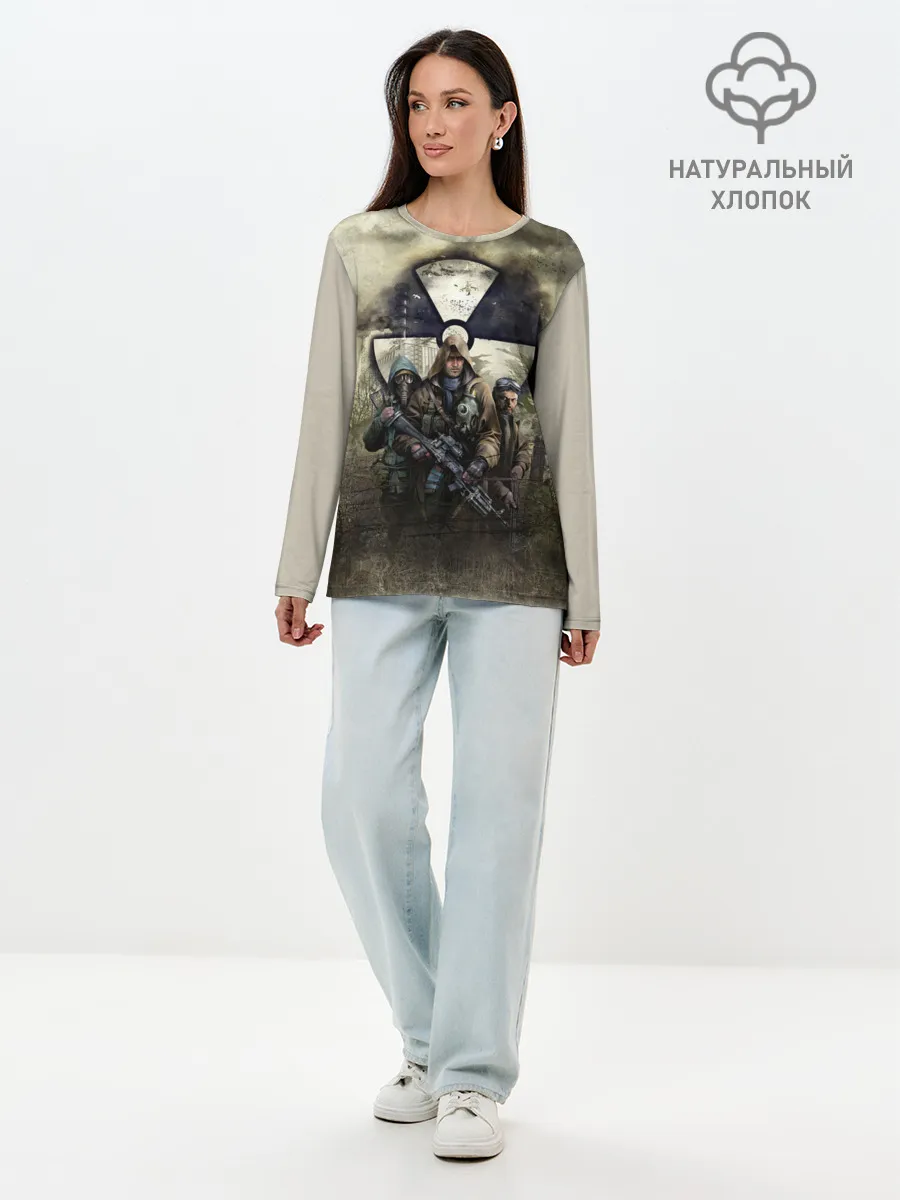 Лонгслив женский. Хлопок / ЧИСТОЕ НЕБО