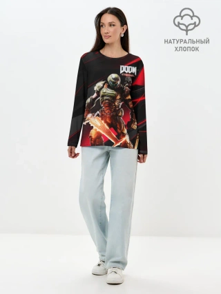 Лонгслив женский. Хлопок / Doom | Eternal