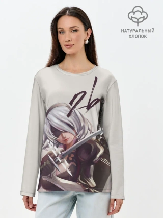 Лонгслив женский. Хлопок / 2b