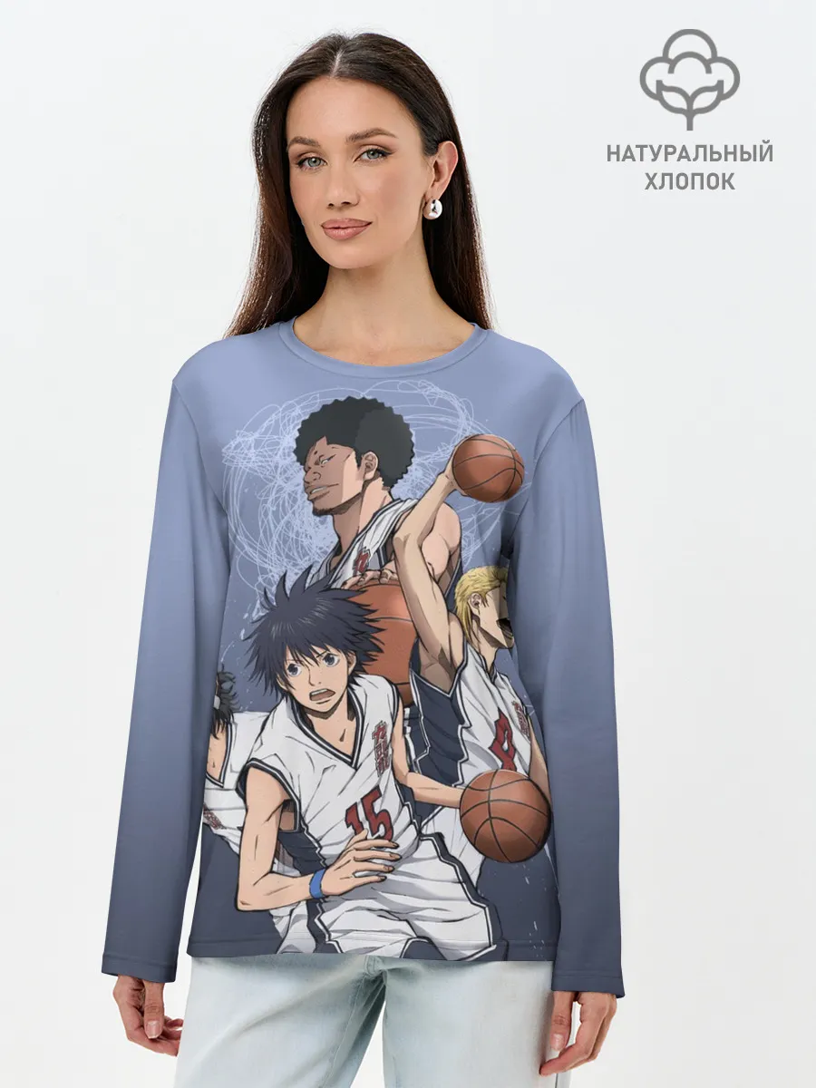 Лонгслив женский. Хлопок / команда мечты