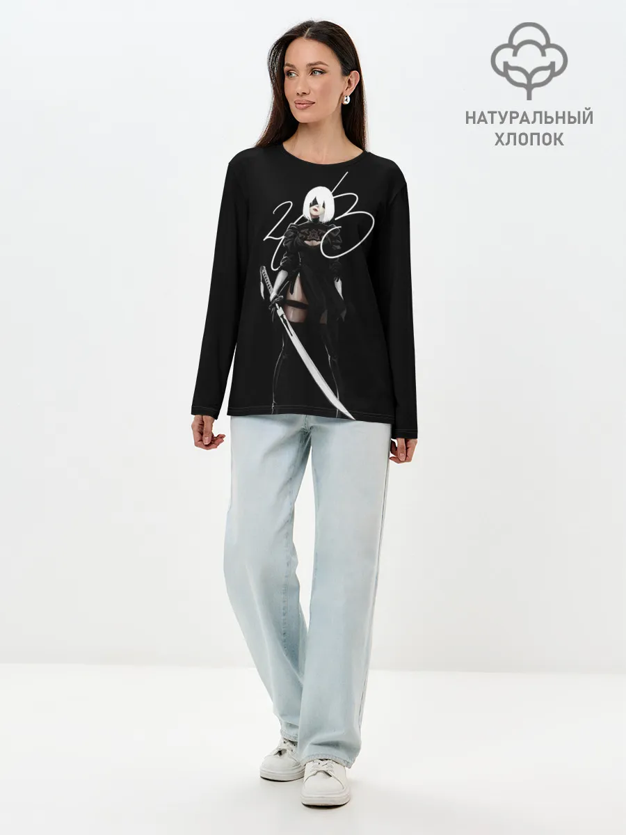 Лонгслив женский. Хлопок / 2B