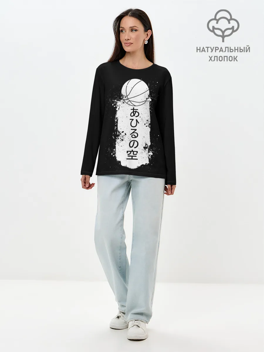 Лонгслив женский. Хлопок / Ahiru no Sora ball