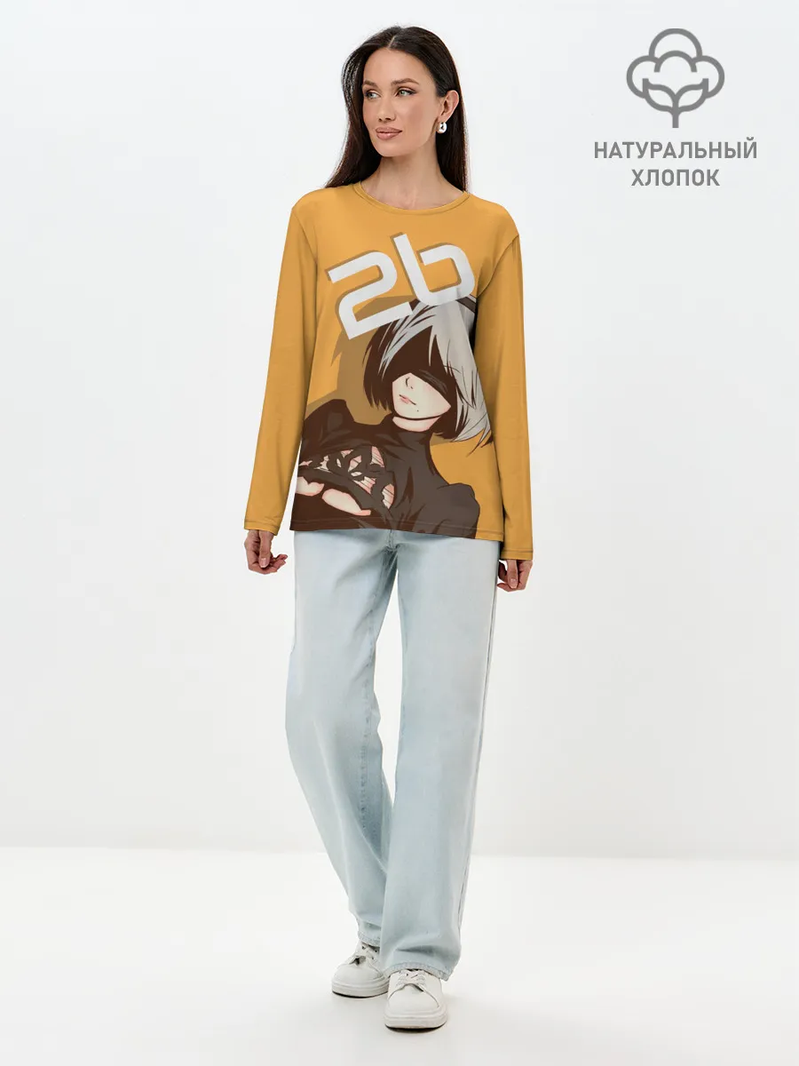 Лонгслив женский. Хлопок / 2b