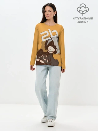 Лонгслив женский. Хлопок / 2b