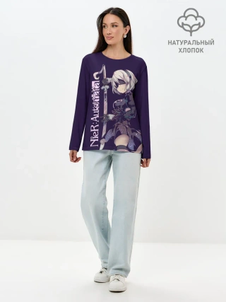 Лонгслив женский. Хлопок / Nier Automata