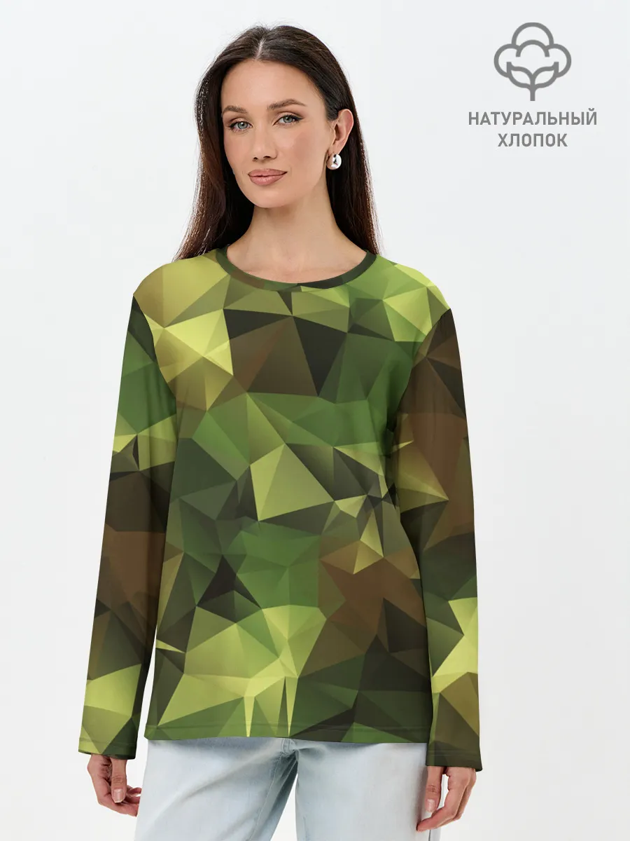 Лонгслив женский. Хлопок / МИЛИТАРИ