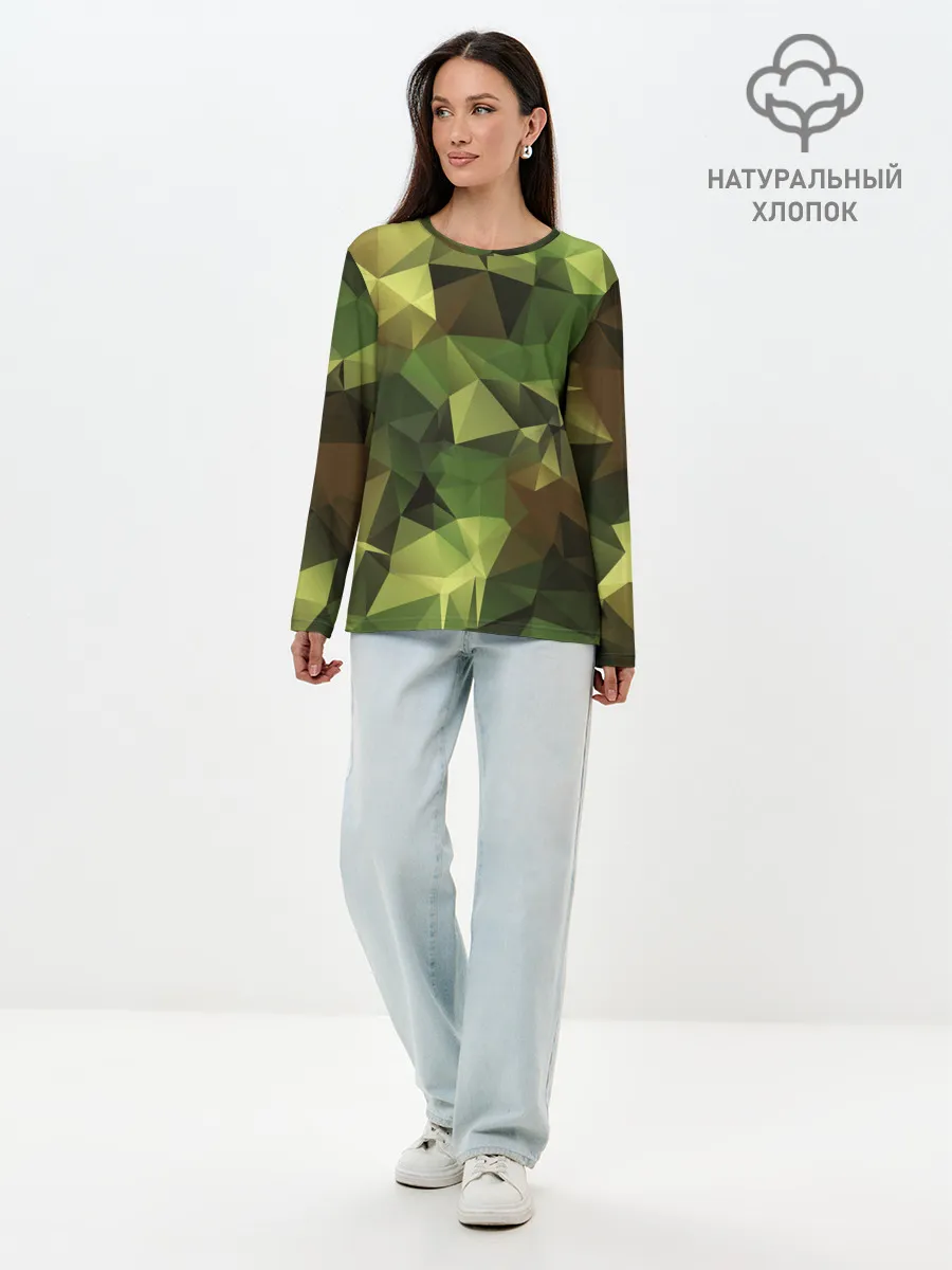 Лонгслив женский. Хлопок / МИЛИТАРИ