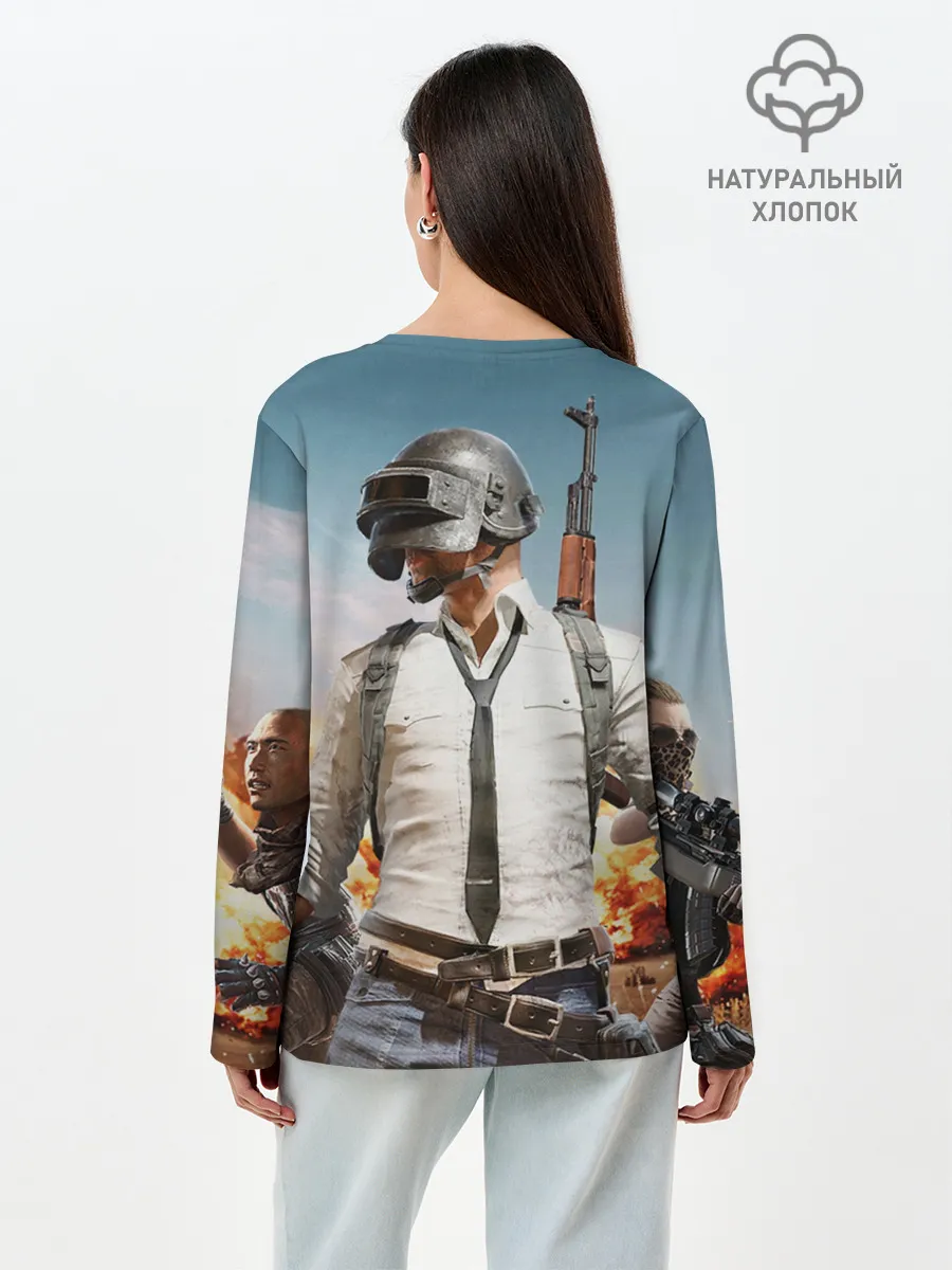 Лонгслив женский. Хлопок / PUBG
