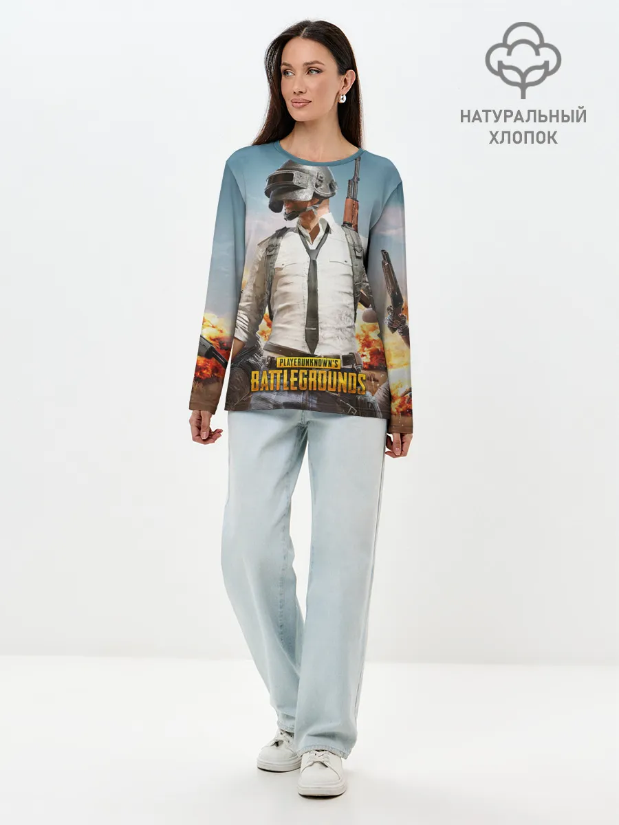 Лонгслив женский. Хлопок / PUBG