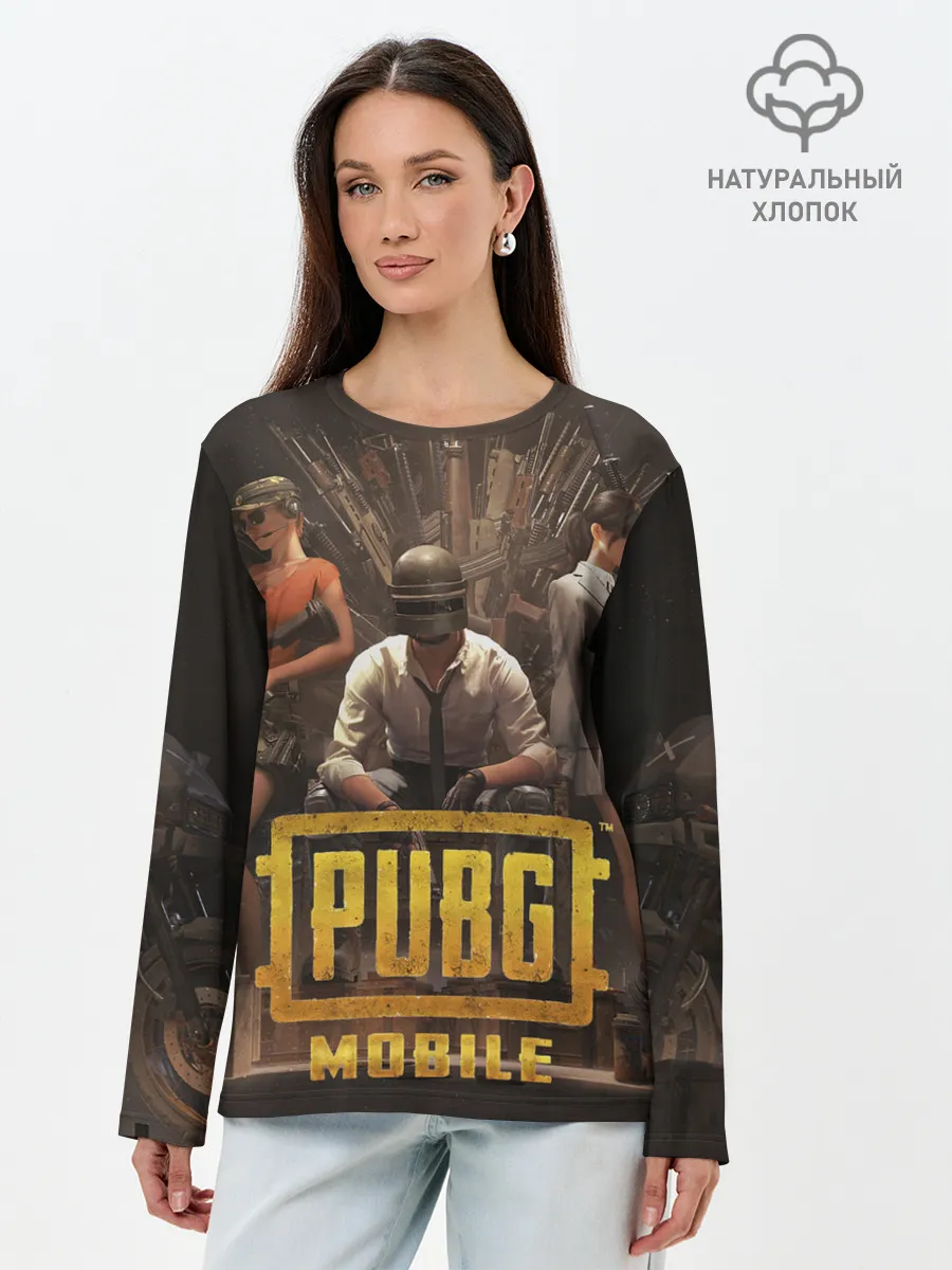 Лонгслив женский. Хлопок / Pubg Mobile