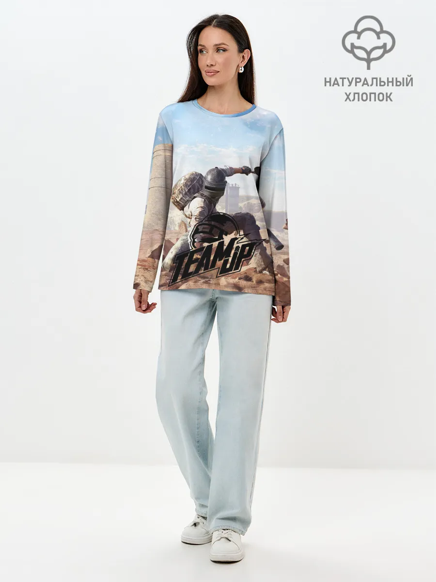Лонгслив женский. Хлопок / PUBG
