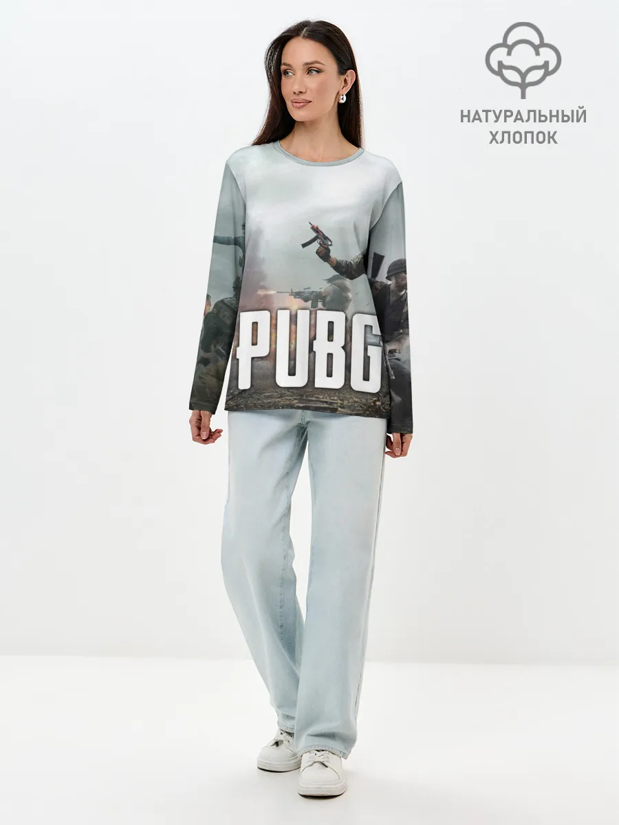 Лонгслив женский. Хлопок / Pubg