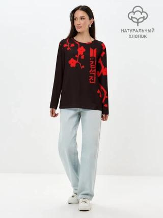 Лонгслив женский. Хлопок / BTS