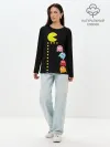 Лонгслив женский. Хлопок / Pac-man