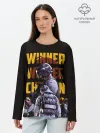 Лонгслив женский. Хлопок / PUBG | Winner Chicken