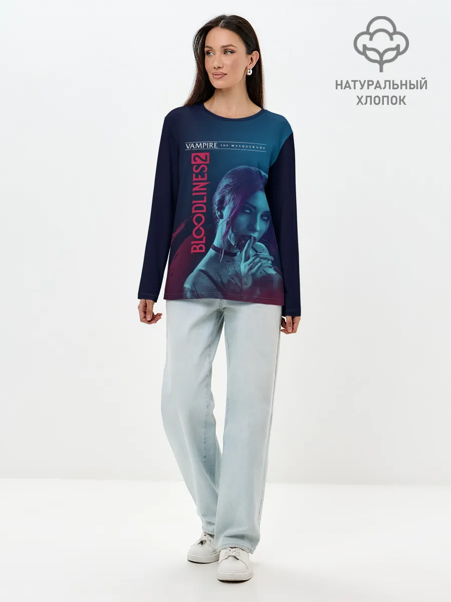 Лонгслив женский. Хлопок / Bloodlines 2