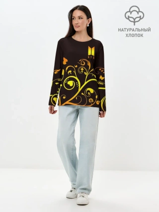 Лонгслив женский. Хлопок / BTS