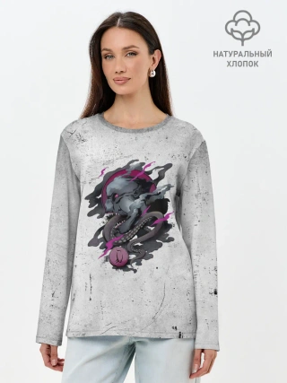 Лонгслив женский. Хлопок / Гнев смертных грехов