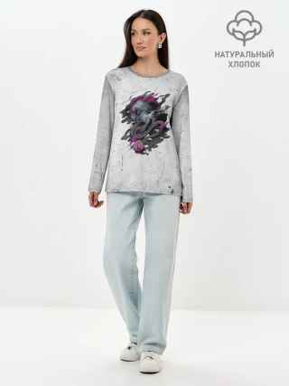 Лонгслив женский. Хлопок / Гнев смертных грехов