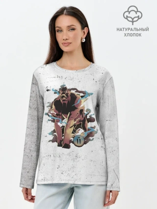 Лонгслив женский. Хлопок / Гнев смертных грехов