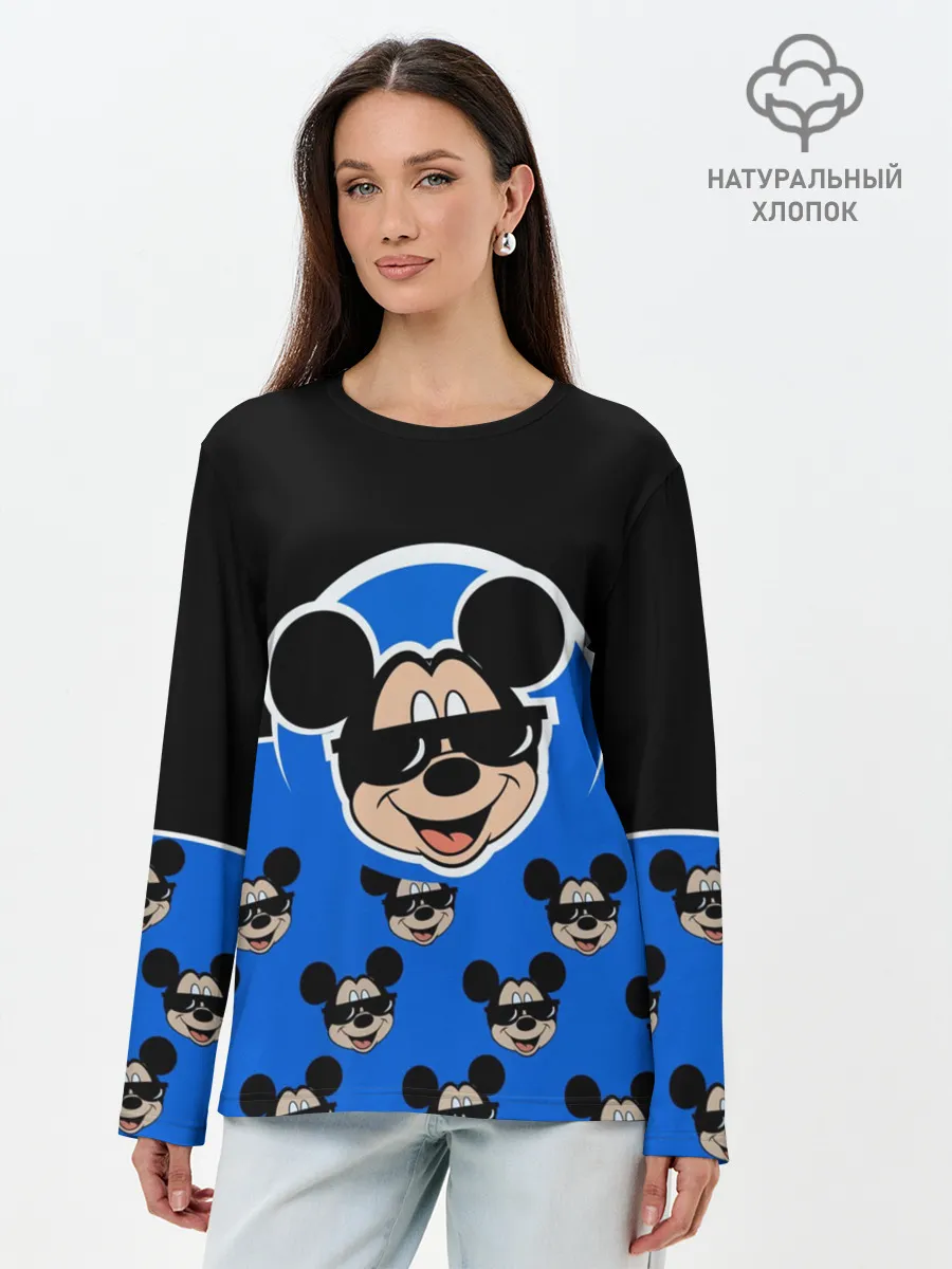 Лонгслив женский. Хлопок / Disney.Микки Маус