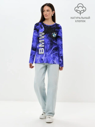 Лонгслив женский. Хлопок / BMW