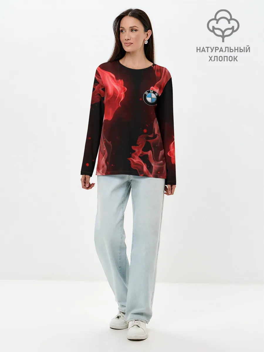 Лонгслив женский. Хлопок / BMW