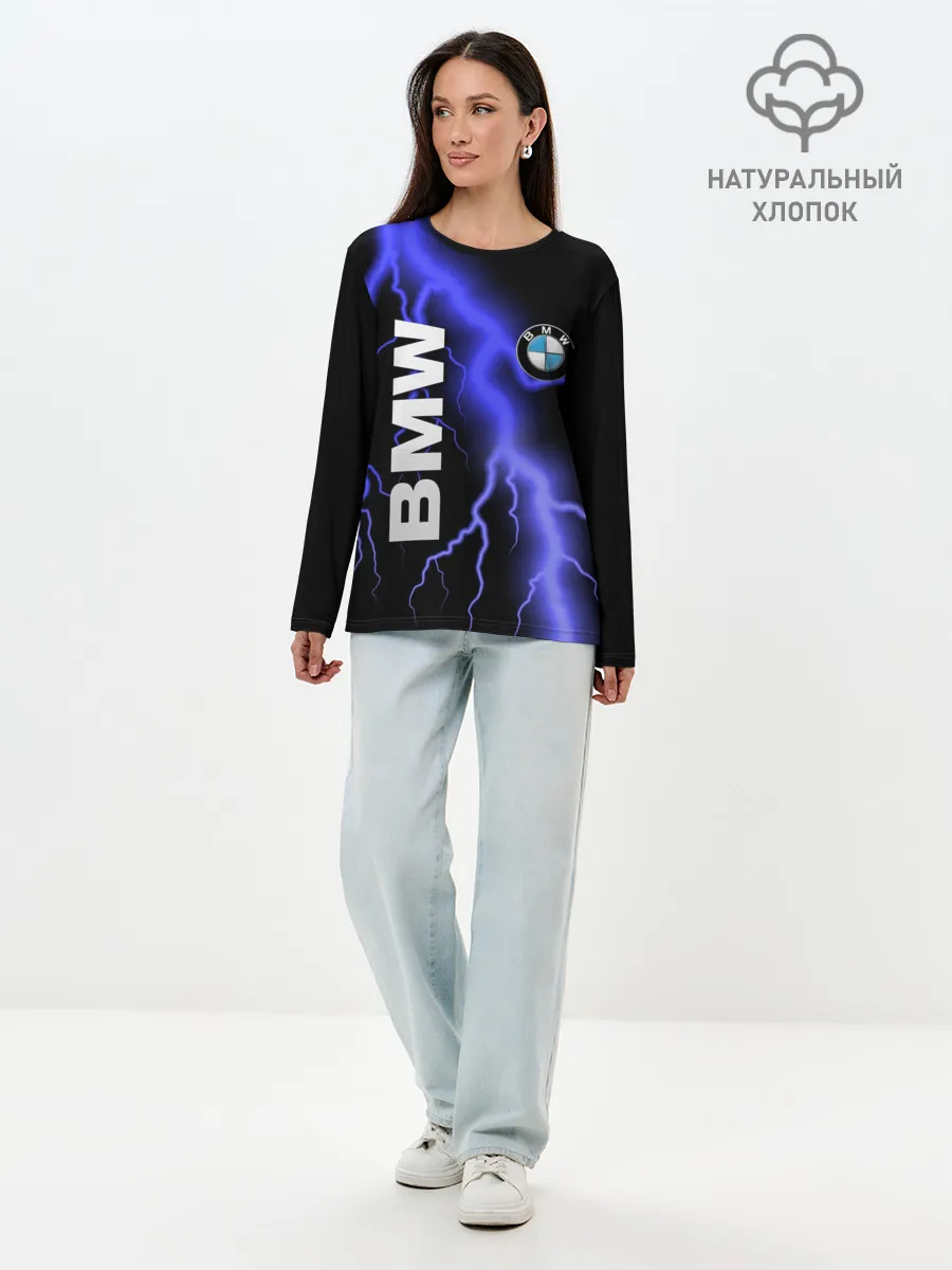 Лонгслив женский. Хлопок / BMW