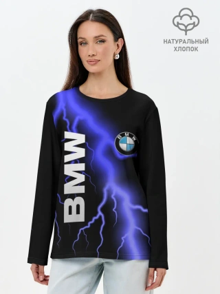 Лонгслив женский. Хлопок / BMW
